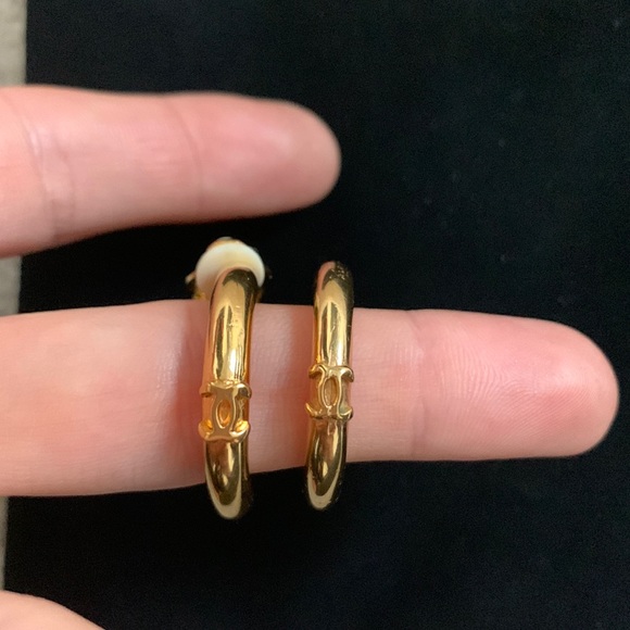 Vintage Chanel Hoop Clip Earrings - Picture 1 of 12